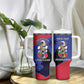 Personalized Les Grenadiers Haiti Football Tumbler With Handle 2026 Nou Retounen Blue Version - African Pride