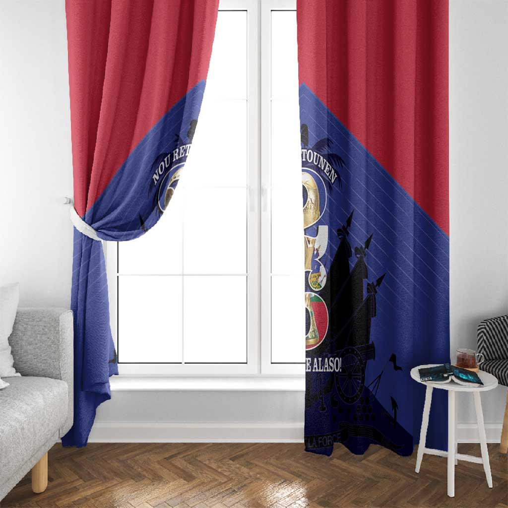 Les Grenadiers Haiti Football Window Curtain 2026 Nou Retounen Blue Version - African Pride