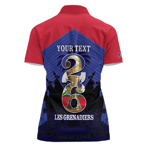 Personalized Les Grenadiers Haiti Football Women Polo Shirt 2026 Nou Retounen Blue Version - African Pride