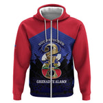 Personalized Les Grenadiers Haiti Football Zip Hoodie 2026 Nou Retounen Blue Version - African Pride