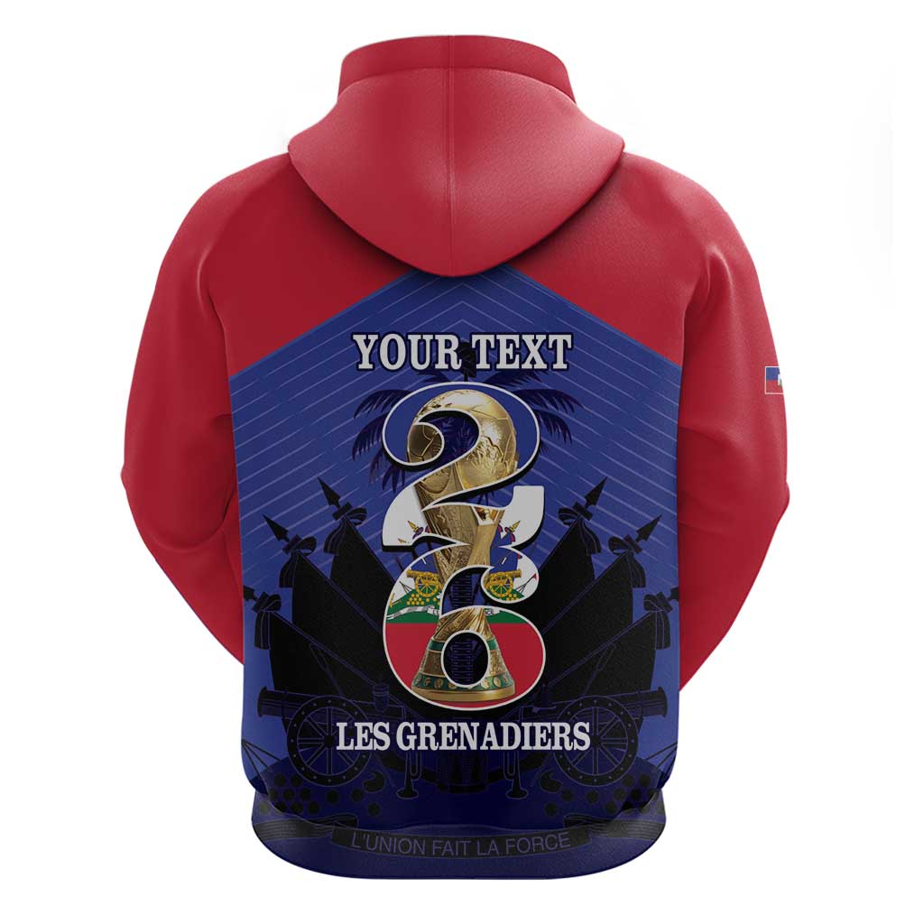 Personalized Les Grenadiers Haiti Football Zip Hoodie 2026 Nou Retounen Blue Version - African Pride