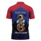 Personalized Les Grenadiers Haiti Football Zipper Polo Shirt 2026 Nou Retounen Blue Version