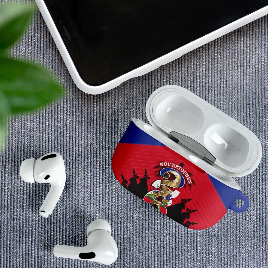 Les Grenadiers Haiti Football AirPods Case 2026 Nou Retounen Red Version