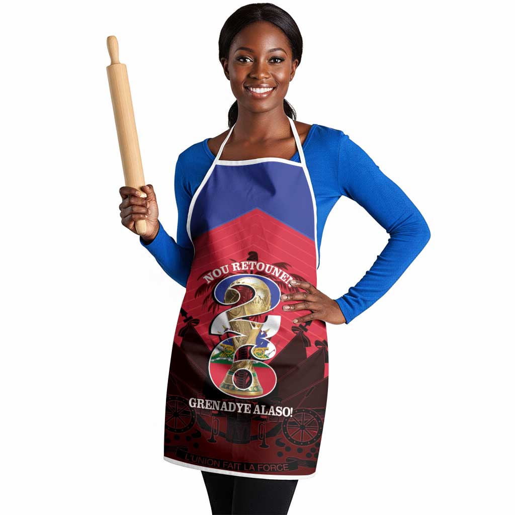 Les Grenadiers Haiti Football Apron 2026 Nou Retounen Red Version