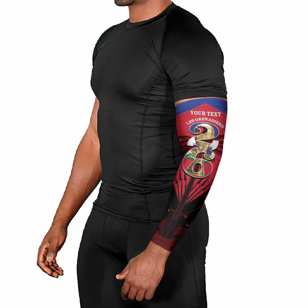 Personalized Les Grenadiers Haiti Football Arm Sleeves 2026 Nou Retounen Red Version