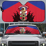 Les Grenadiers Haiti Football Auto Sun Shade 2026 Nou Retounen Red Version