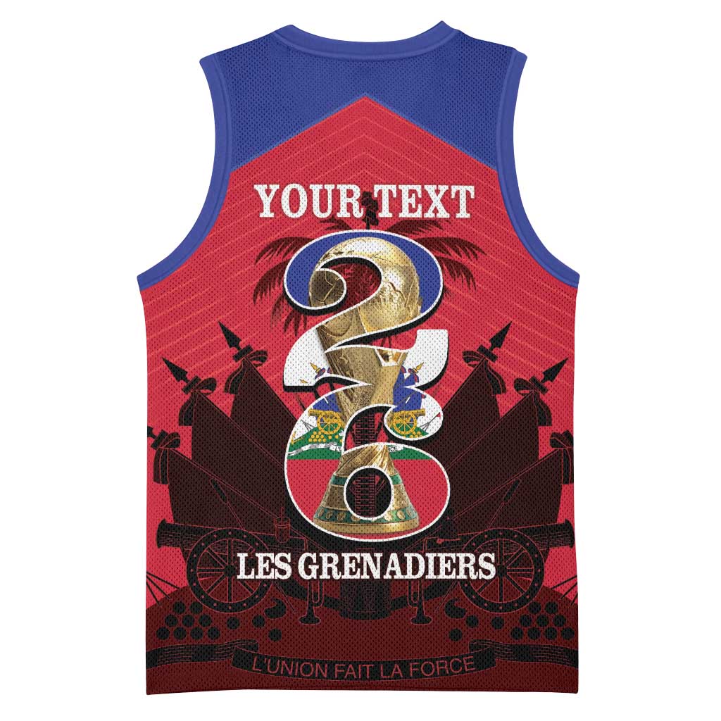 Personalized Les Grenadiers Haiti Football Basketball Jersey 2026 Nou Retounen Red Version - African Pride
