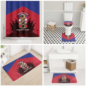 Les Grenadiers Haiti Football Bathroom Set 2026 Nou Retounen Red Version