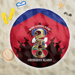 Les Grenadiers Haiti Football Beach Blanket 2026 Nou Retounen Red Version - African Pride