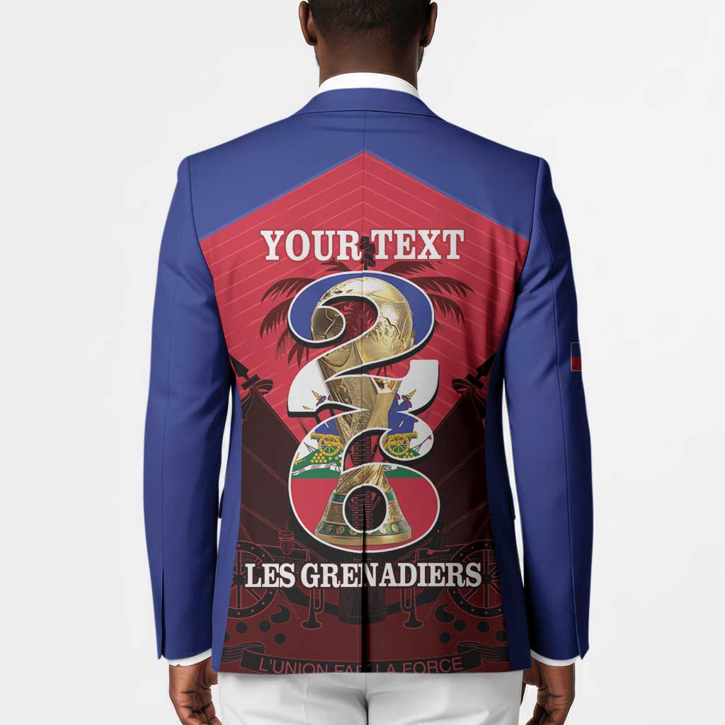 Personalized Les Grenadiers Haiti Football Blazer 2026 Nou Retounen Red Version