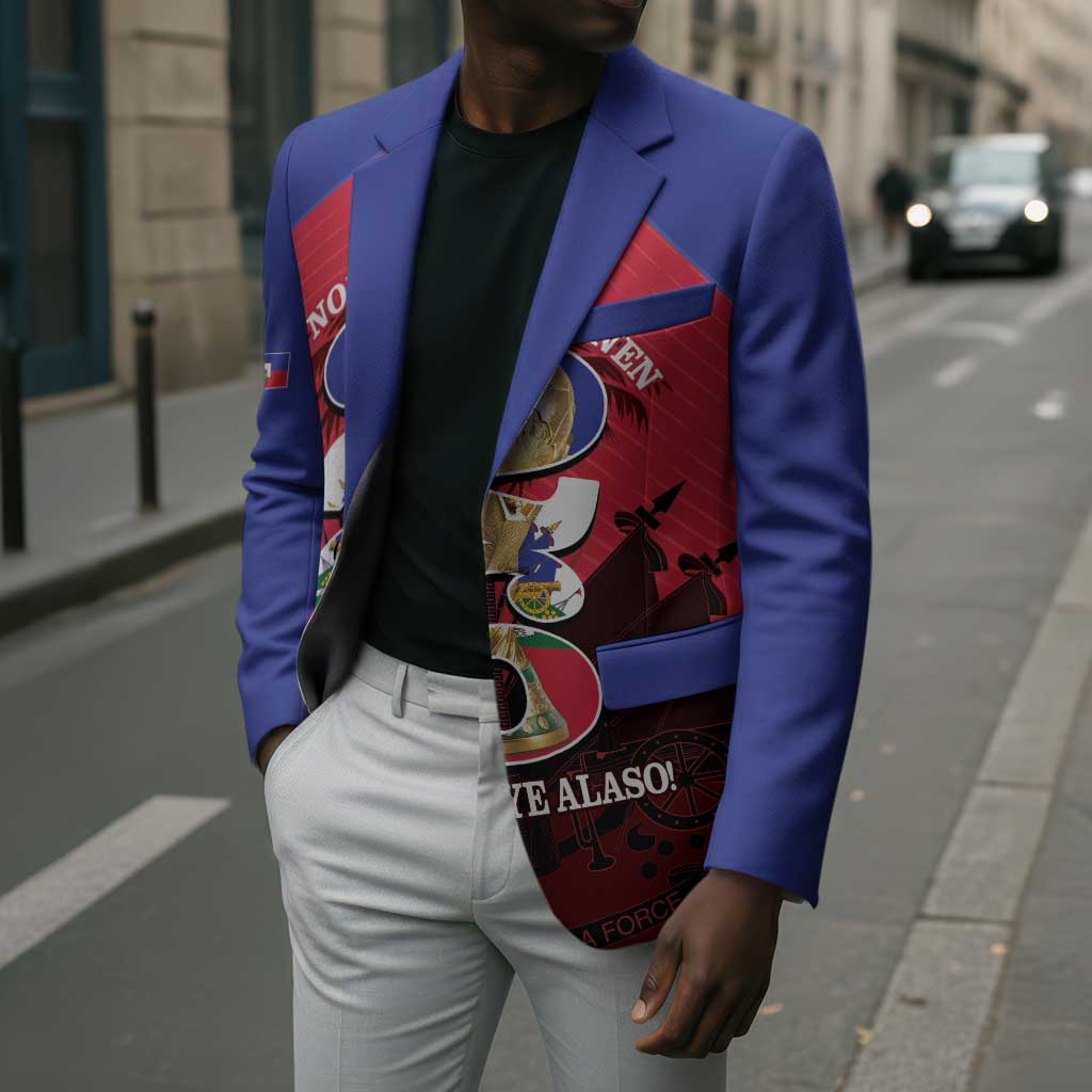 Personalized Les Grenadiers Haiti Football Blazer 2026 Nou Retounen Red Version