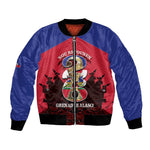 Personalized Les Grenadiers Haiti Football Bomber Jacket 2026 Nou Retounen Red Version - African Pride