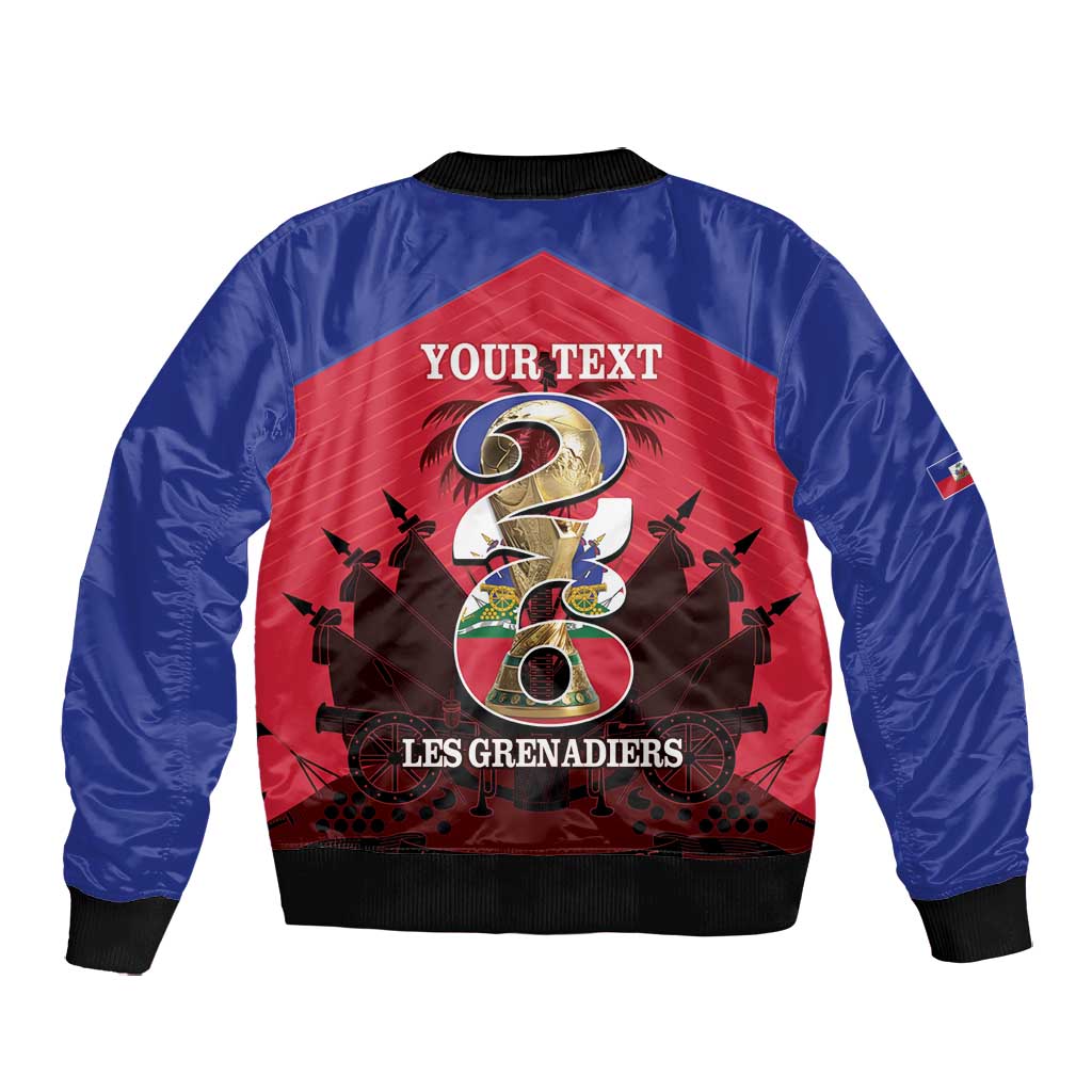 Personalized Les Grenadiers Haiti Football Bomber Jacket 2026 Nou Retounen Red Version - African Pride