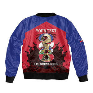 Personalized Les Grenadiers Haiti Football Bomber Jacket 2026 Nou Retounen Red Version - African Pride