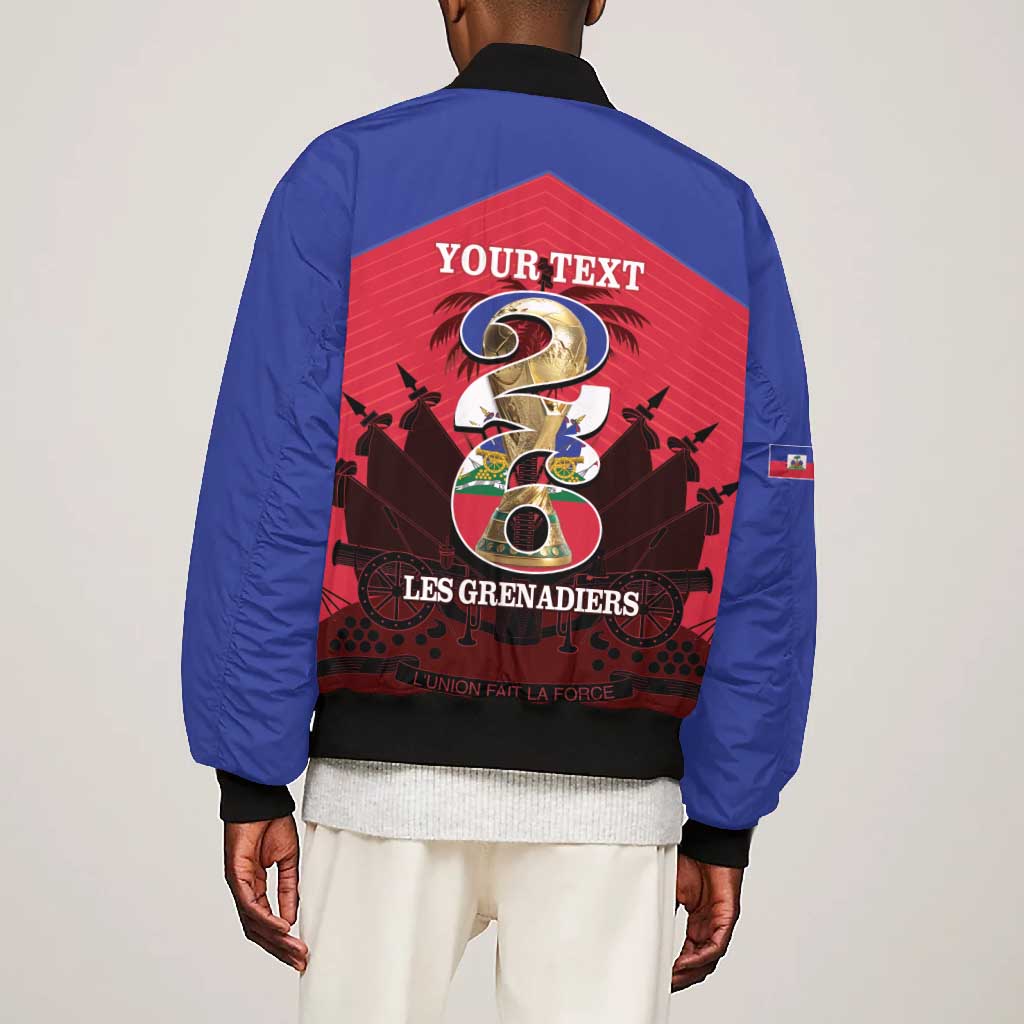 Personalized Les Grenadiers Haiti Football Bomber Jacket 2026 Nou Retounen Red Version - African Pride