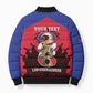 Personalized Les Grenadiers Haiti Football Bomber Puffer Jacket 2026 Nou Retounen Red Version