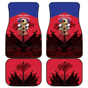 Personalized Les Grenadiers Haiti Football Car Mats 2026 Nou Retounen Red Version - African Pride