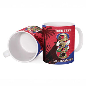 Personalized Les Grenadiers Haiti Football Ceramic Mug 2026 Nou Retounen Red Version