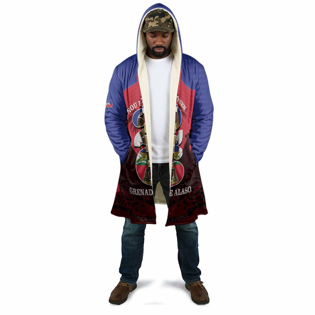 Personalized Les Grenadiers Haiti Football Cloak 2026 Nou Retounen Red Version