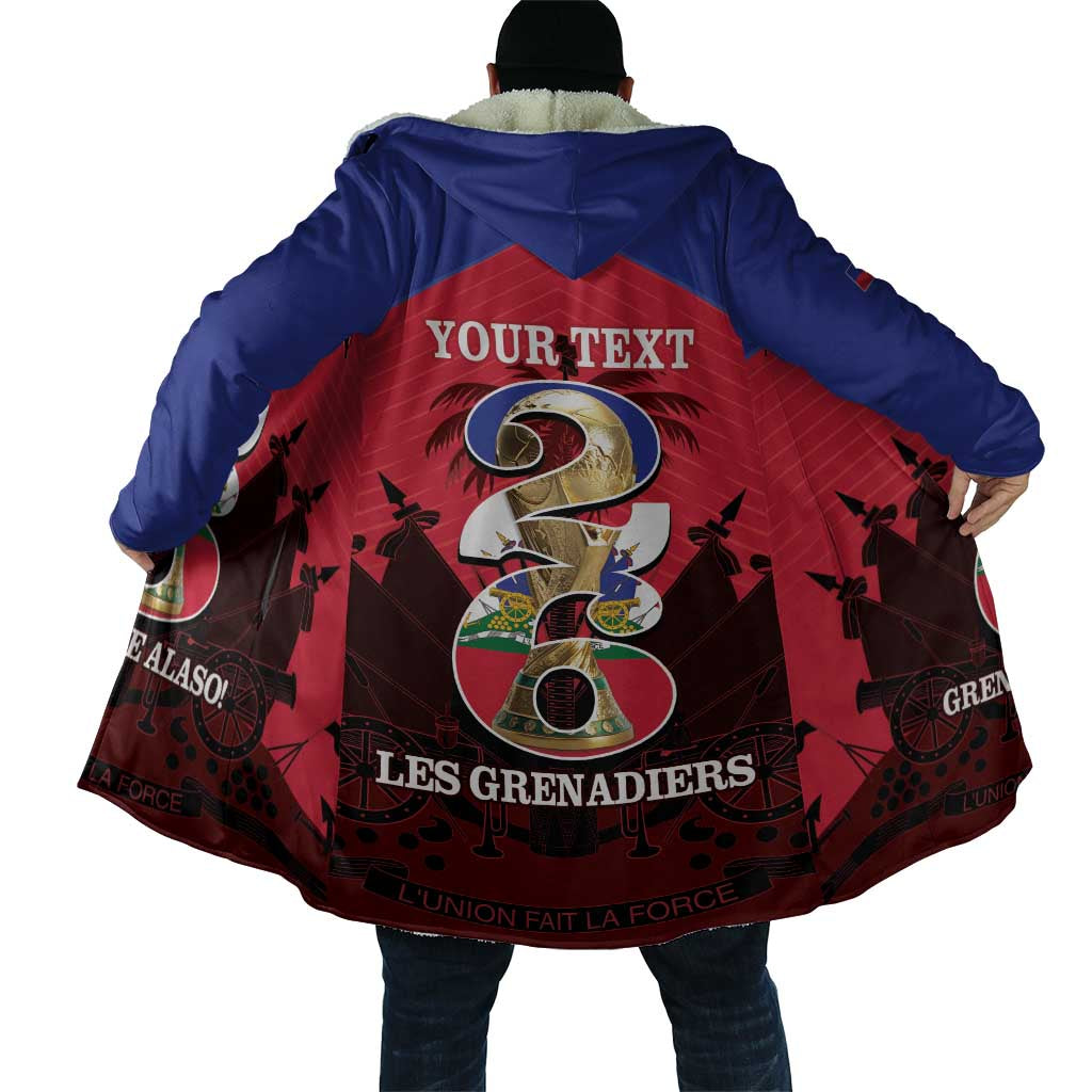 Personalized Les Grenadiers Haiti Football Cloak 2026 Nou Retounen Red Version