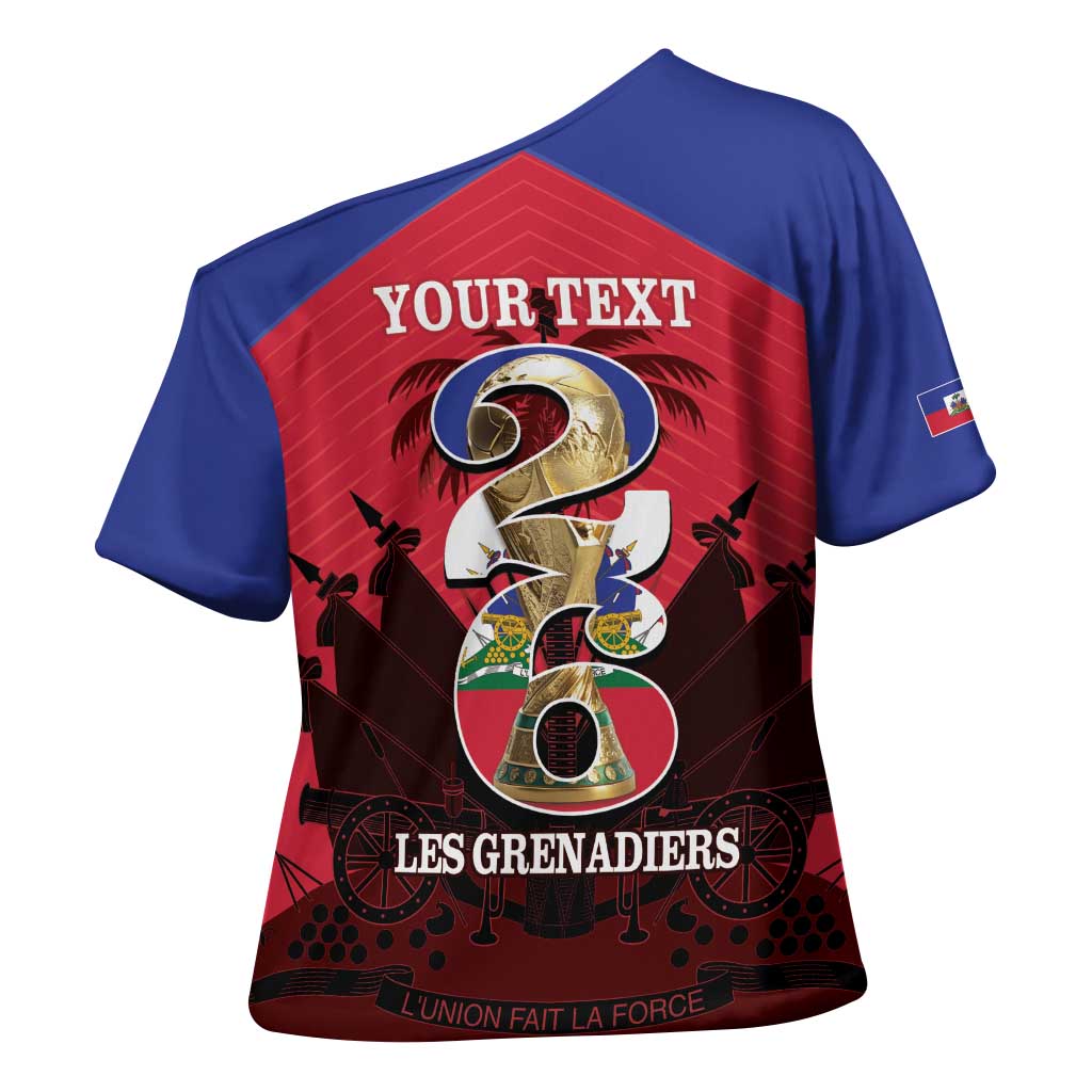 Personalized Les Grenadiers Haiti Football Cross Shoulder Shirt 2026 Nou Retounen Red Version