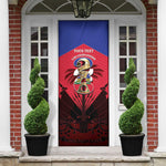 Personalized Les Grenadiers Haiti Football Door Cover 2026 Nou Retounen Red Version
