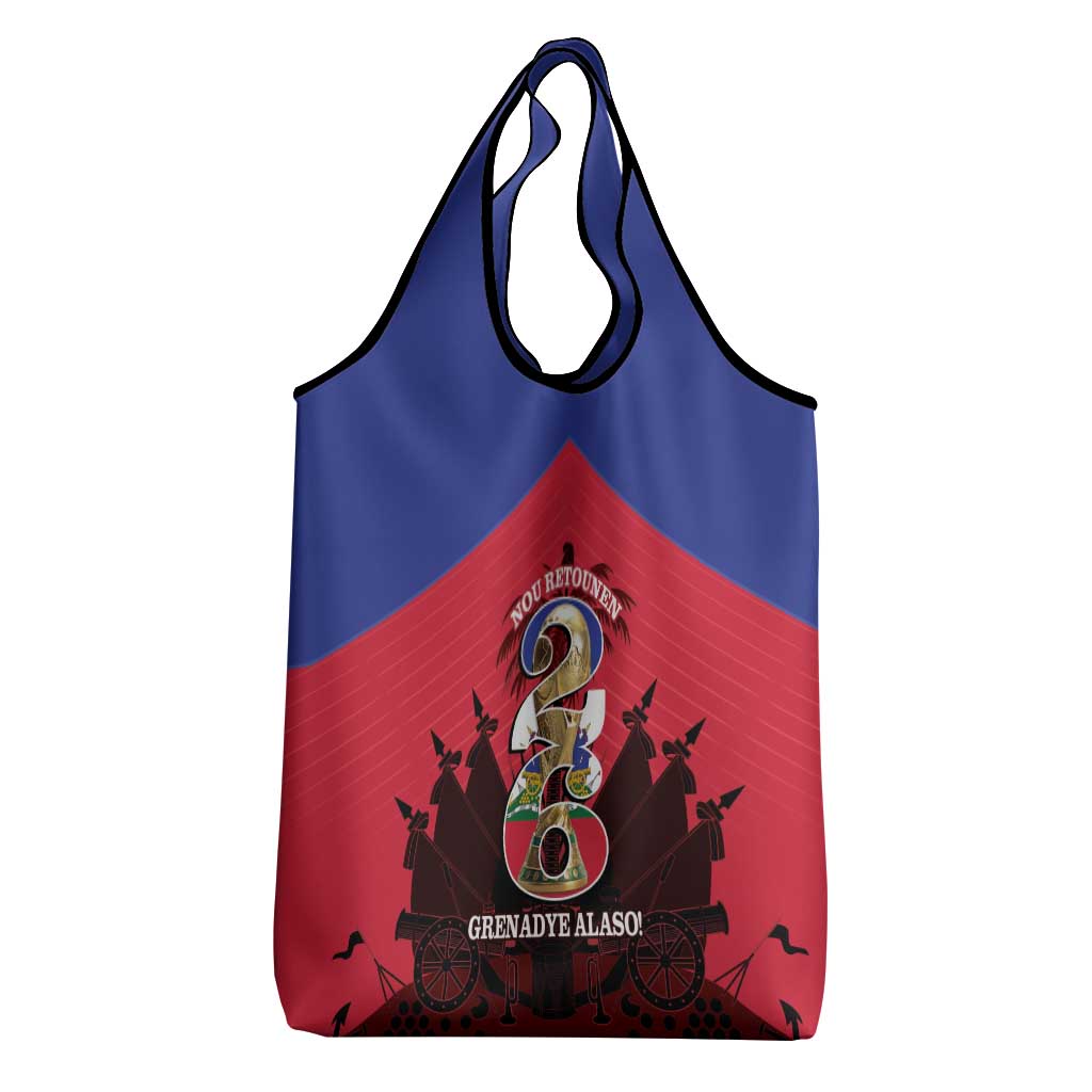 Les Grenadiers Haiti Football Grocery Bag 2026 Nou Retounen Red Version - African Pride
