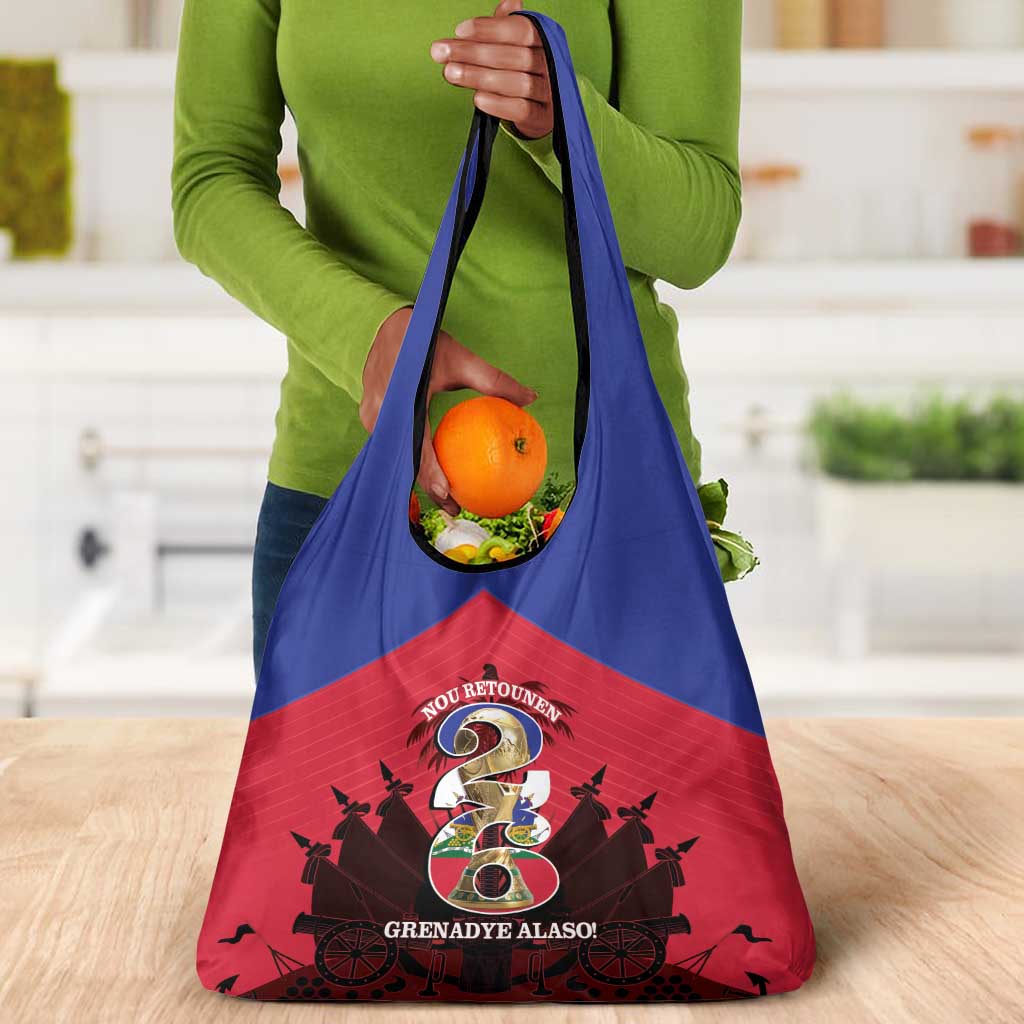 Les Grenadiers Haiti Football Grocery Bag 2026 Nou Retounen Red Version - African Pride