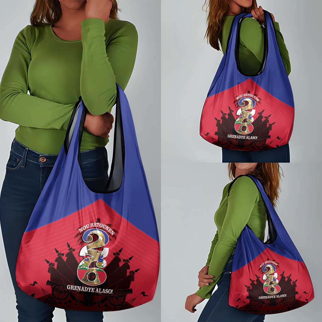 Les Grenadiers Haiti Football Grocery Bag 2026 Nou Retounen Red Version - African Pride