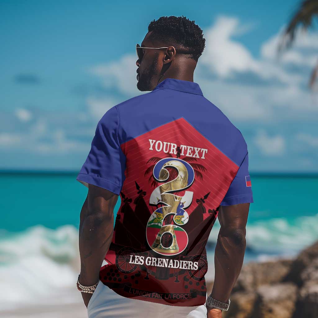 Personalized Les Grenadiers Haiti Football Hawaiian Shirt 2026 Nou Retounen Red Version LT14