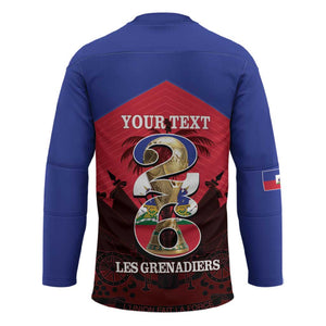 Personalized Les Grenadiers Haiti Football Hockey Jersey 2026 Nou Retounen Red Version