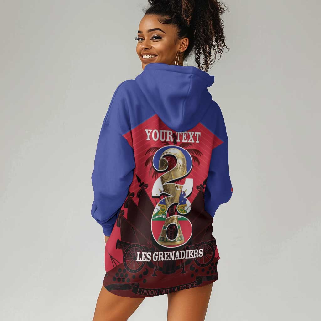 Personalized Les Grenadiers Haiti Football Hoodie Dress 2026 Nou Retounen Red Version - African Pride