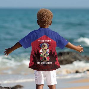 Personalized Les Grenadiers Haiti Football Kid Hawaiian Shirt 2026 Nou Retounen Red Version - African Pride