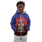 Personalized Les Grenadiers Haiti Football Kid Hoodie 2026 Nou Retounen Red Version - African Pride