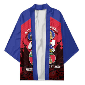 Personalized Les Grenadiers Haiti Football Kimono 2026 Nou Retounen Red Version