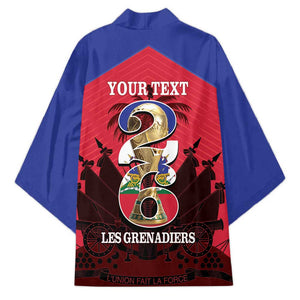 Personalized Les Grenadiers Haiti Football Kimono 2026 Nou Retounen Red Version