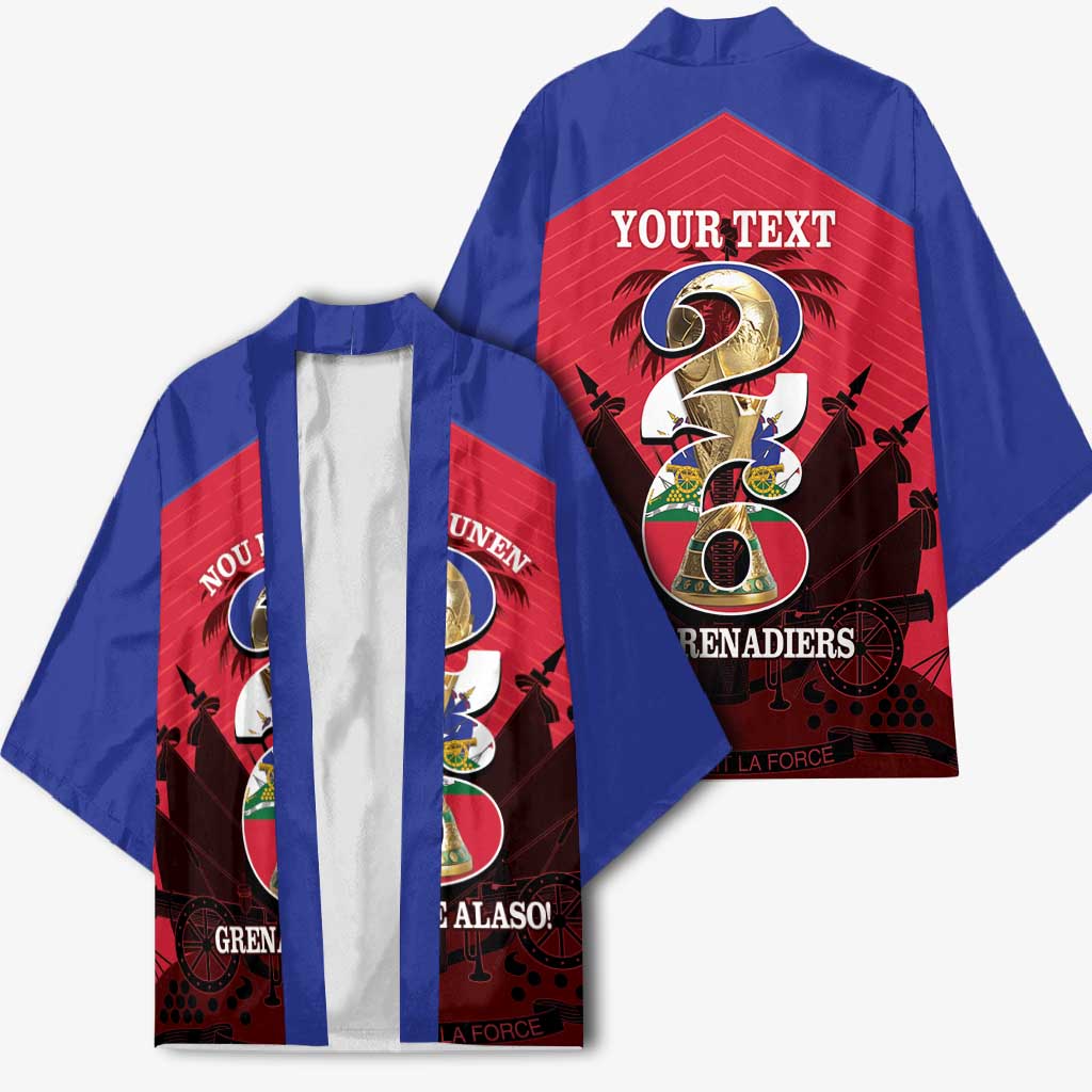 Personalized Les Grenadiers Haiti Football Kimono 2026 Nou Retounen Red Version
