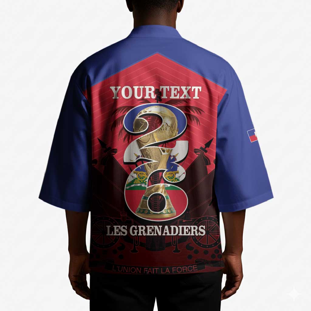 Personalized Les Grenadiers Haiti Football Kimono 2026 Nou Retounen Red Version