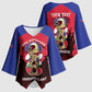 Personalized Les Grenadiers Haiti Football Kimono Sleeve Blouse 2026 Nou Retounen Red Version