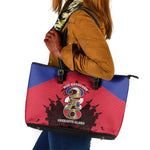 Les Grenadiers Haiti Football Leather Tote Bag 2026 Nou Retounen Red Version - African Pride
