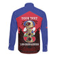 Personalized Les Grenadiers Haiti Football Long Sleeve Button Shirt 2026 Nou Retounen Red Version - African Pride