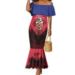 Personalized Les Grenadiers Haiti Football Mermaid Dress 2026 Nou Retounen Red Version - African Pride