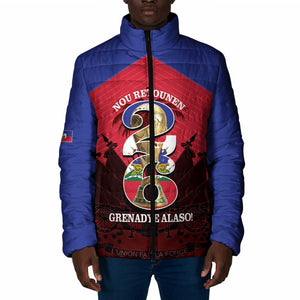 Personalized Les Grenadiers Haiti Football Padded Jacket 2026 Nou Retounen Red Version