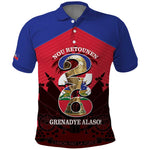 Personalized Les Grenadiers Haiti Football Polo Shirt 2026 Nou Retounen Red Version - African Pride