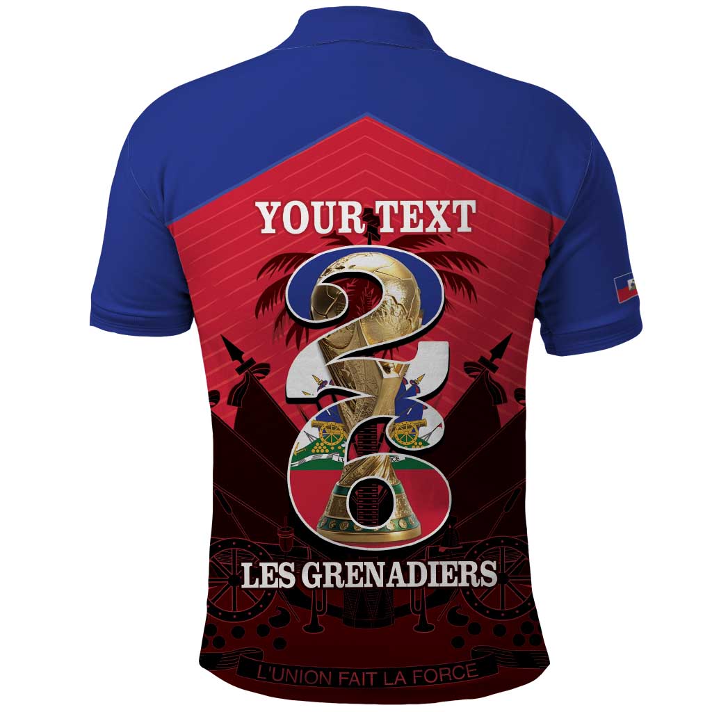 Personalized Les Grenadiers Haiti Football Polo Shirt 2026 Nou Retounen Red Version - African Pride
