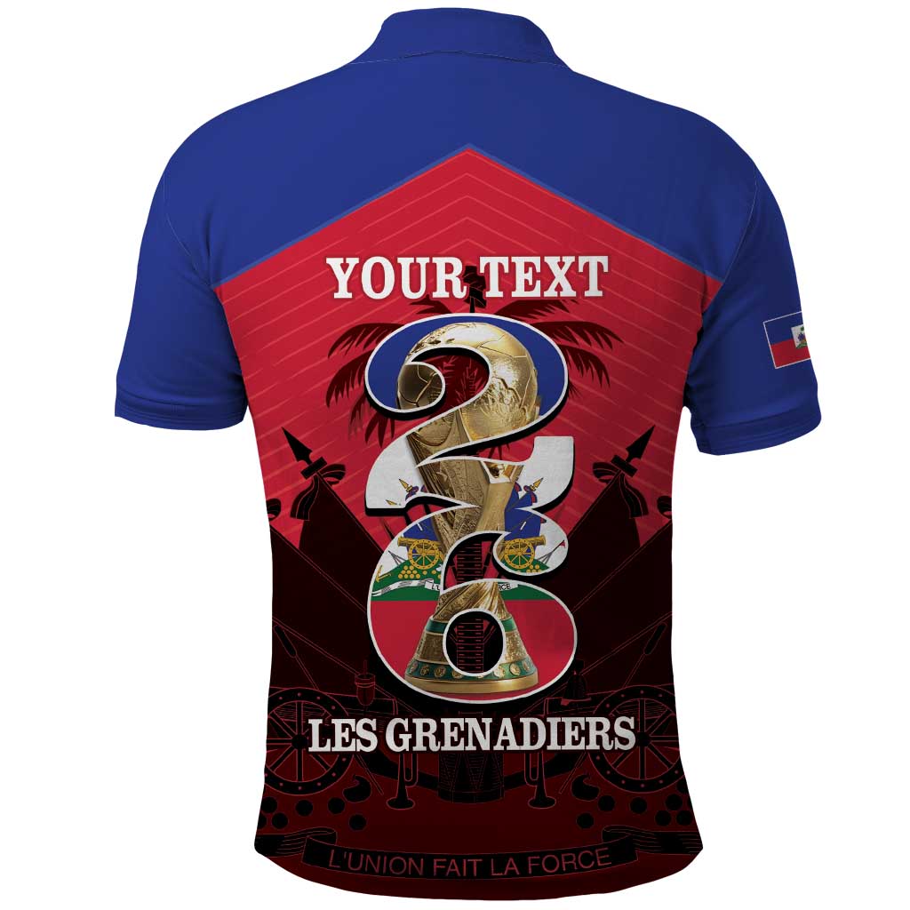 Personalized Les Grenadiers Haiti Football Polo Shirt 2026 Nou Retounen Red Version LT14