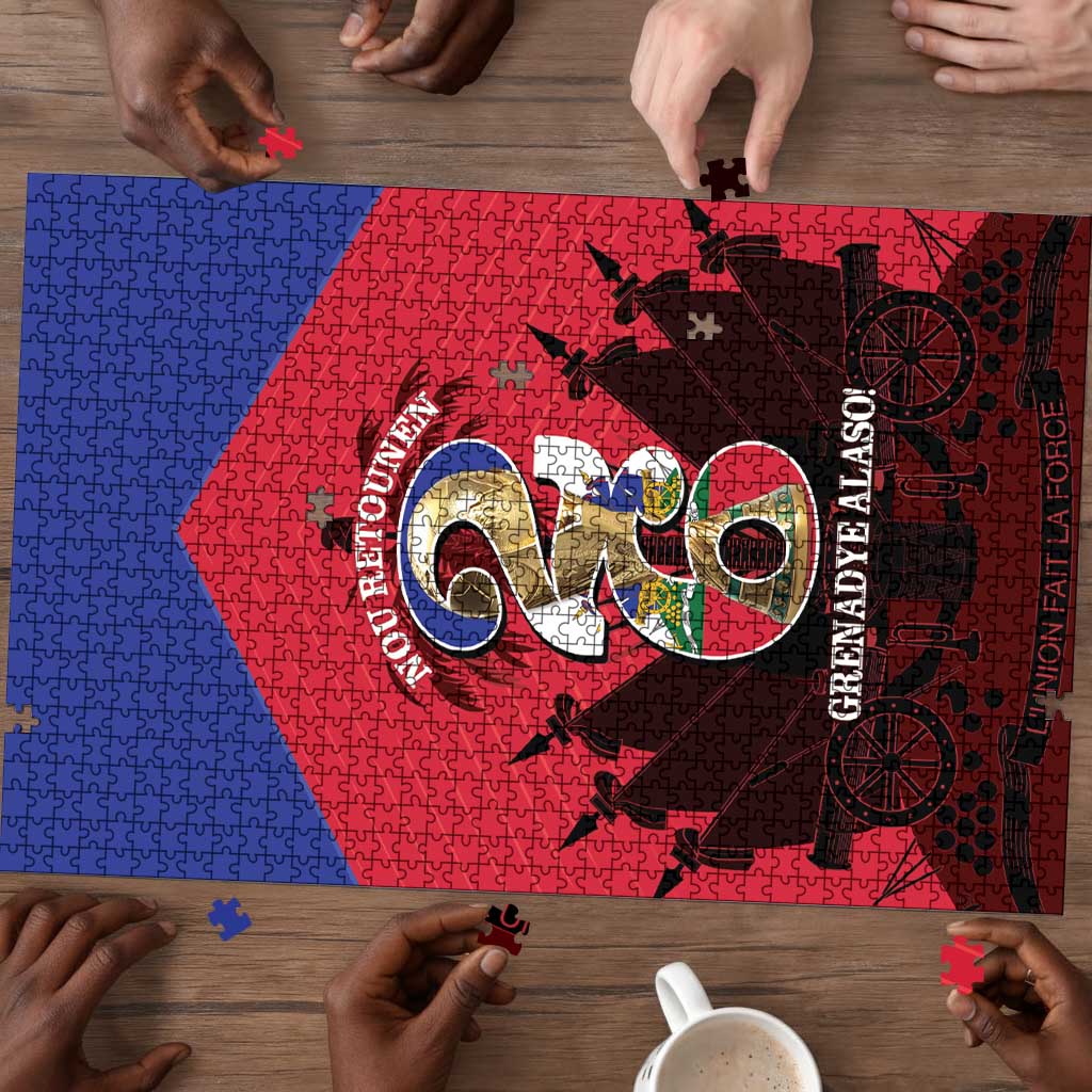 Les Grenadiers Haiti Football Puzzle 2026 Nou Retounen Red Version