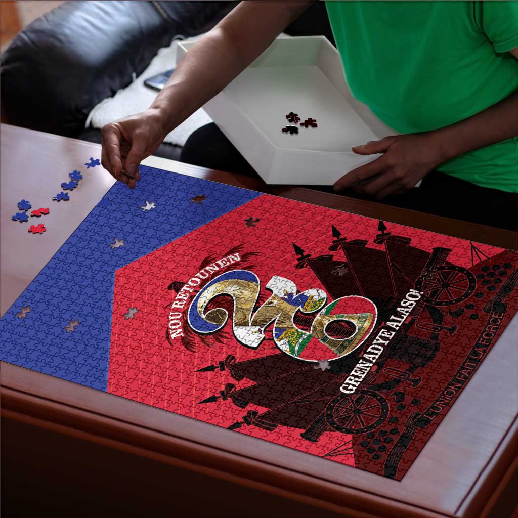 Les Grenadiers Haiti Football Puzzle 2026 Nou Retounen Red Version
