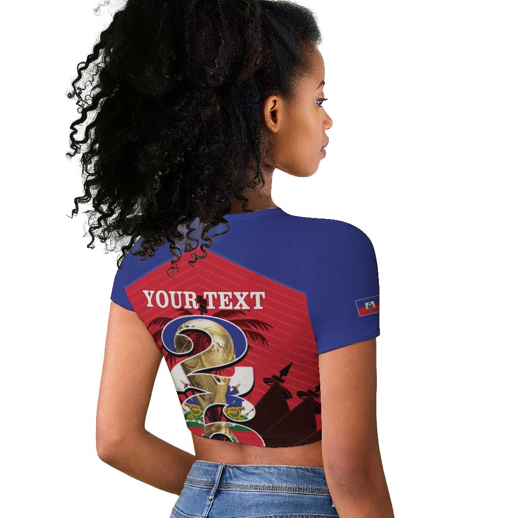 Personalized Les Grenadiers Haiti Football Raglan Cropped T shirt 2026 Nou Retounen Red Version - African Pride