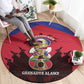Les Grenadiers Haiti Football Round Carpet 2026 Nou Retounen Red Version - African Pride